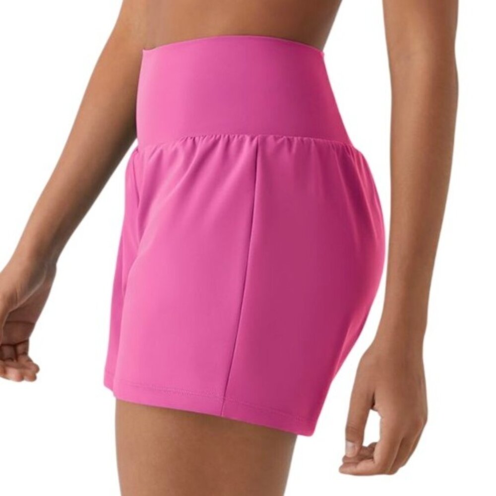 Halara SoftlyZero Airy Super High Waisted Shorts~Size Small~Fuchsia Fedora L5 06
